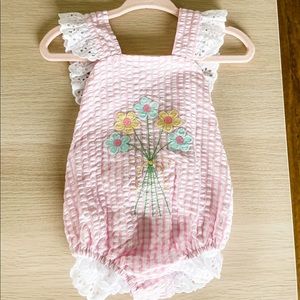 Little English Daisy Bow Back Sunsuit